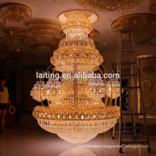 Vintage Interior Decor Luxury Hotel Lobby Crystal Chandelier Large Big Pendant Hanging Lamp Light Lighting LT-63025